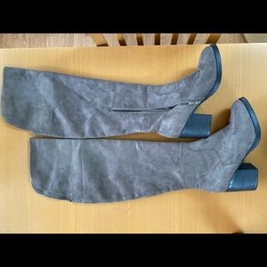 Knee high gray boots